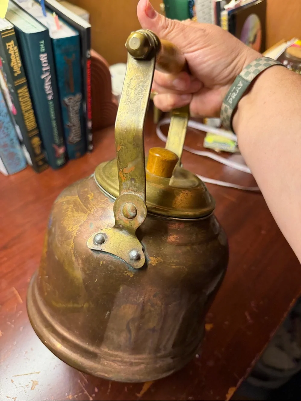 Vintage Solid Copper Tea Kettle - Made in Portugal - Farmhouse Decor